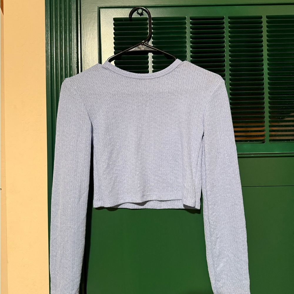 Gray Crop T-Shirt with Short Sleeves